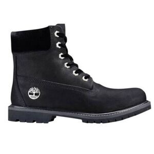 TIMBERLAND 6 Inch Premium 'Black Velvet' Waterproof Boot Size 7.5